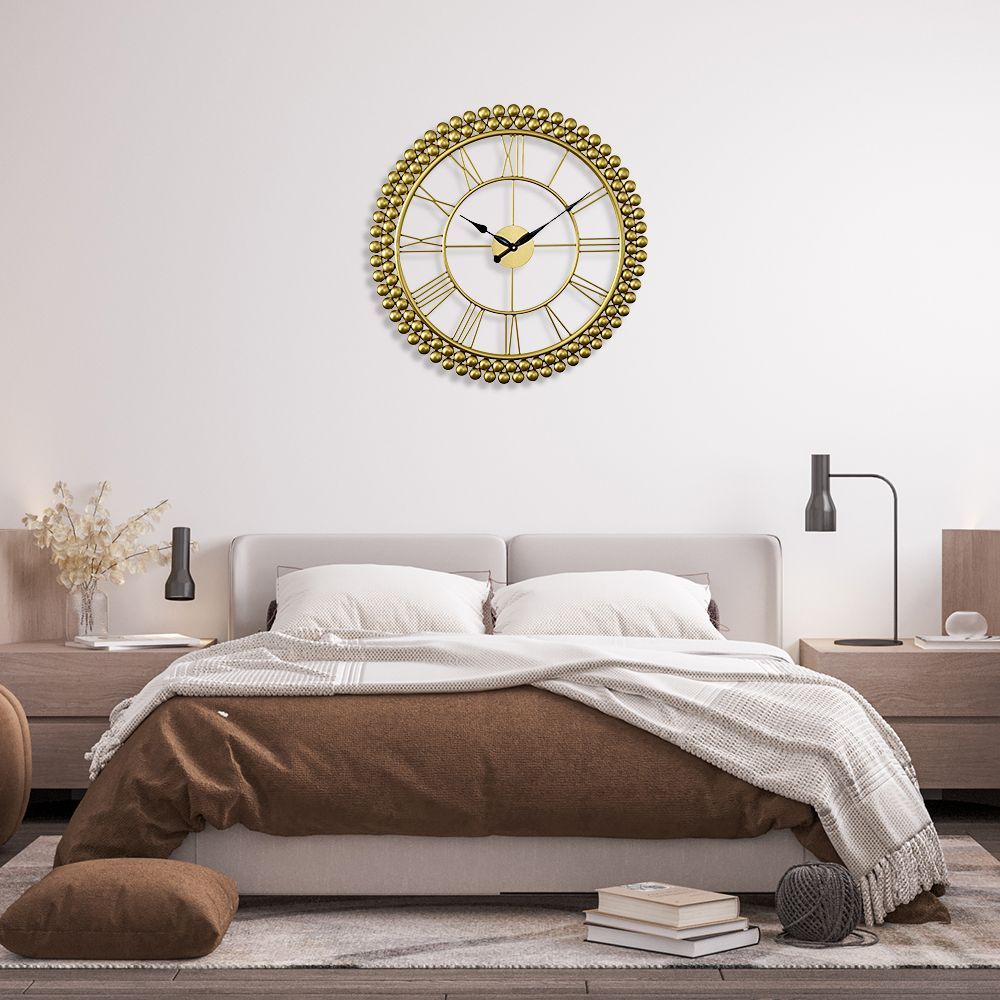 Metal Analog Wall Clock Big | 22 Inch | Laser Cut Abstract Home Decor & Gifting Option | For Living Room Study Bedroom & Office Decor | Sand Dune Clock